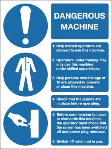 Dangerous Machinery Notice Multi-Message Signs