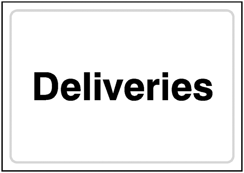 Deliveries Sign