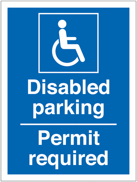 Disabled Parking Signs – Disabled Parking / Permit Required