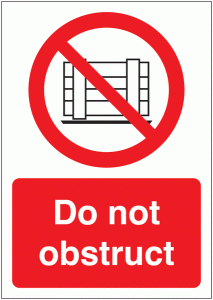 Do Not Obstruct Sign