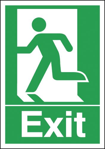 Exit Running Man Left Signs
