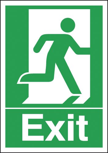 Exit Running Man Right Signs
