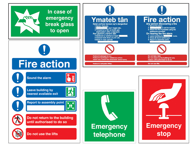Fire Action Signs