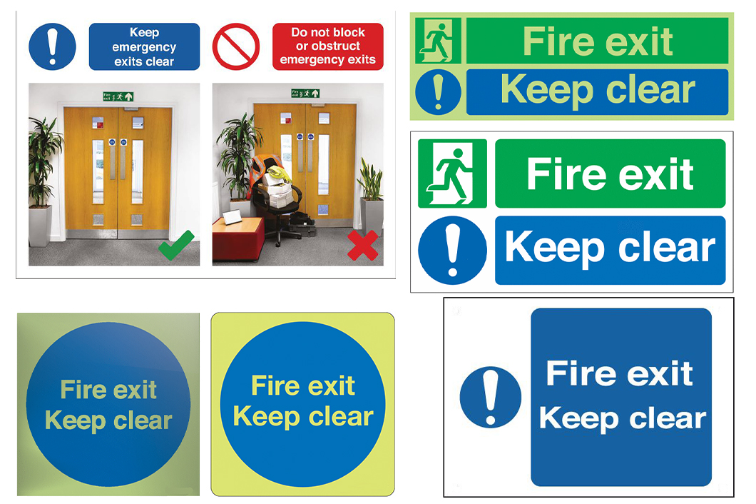 Fire Exit Keep Clear Signs