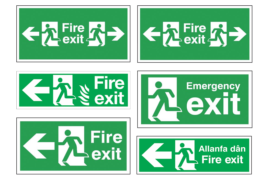 Fire Exit Left Signs