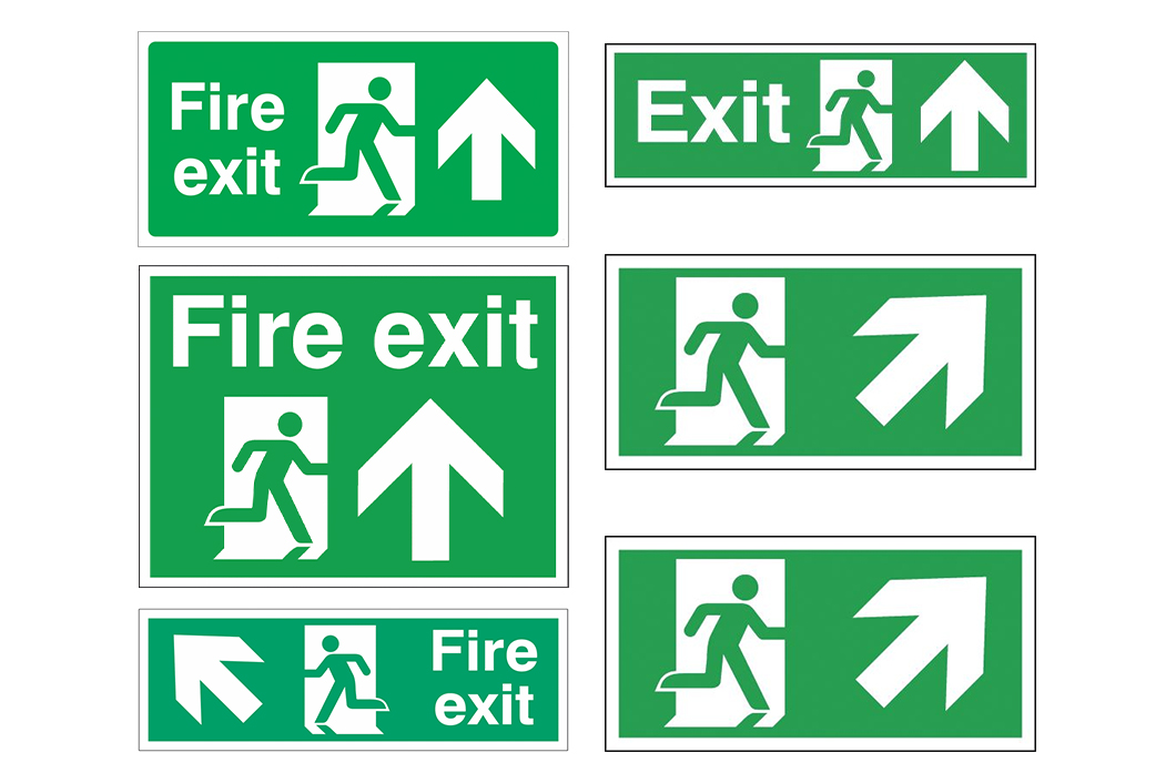 Fire Exit Up Signs