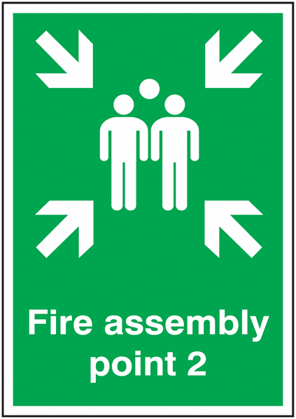 Fire Assembly Point 2 Signs