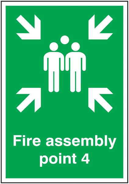 Fire Assembly Point 4 Signs