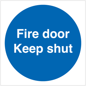 Fire Door Keep Shut Self-Adhesive Vinyl Sign – Single