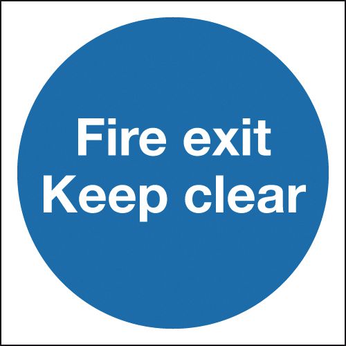 Fire Exit Keep Clear Signs