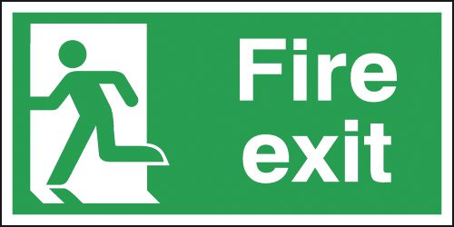 Fire Exit Running Man Left Signs