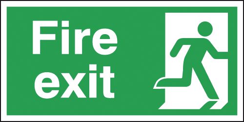 Fire Exit Running Man Right Sign