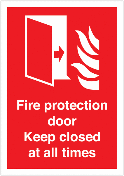 Fire Protection Door Keep Closed Sign
