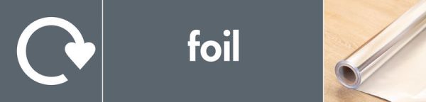 Foil - WRAP Metal Waste Recycling Pictorial Signs