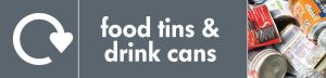 Food Tins & Drink Cans WRAP Metal Recycling Pictorial Signs