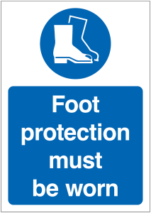 Foot Protection Must Be Worn Signs