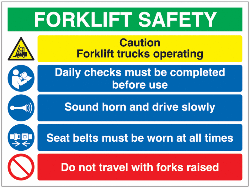 Forklift Safety – Warehouse Safety Signs
