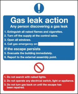 Gas Leak Action… Do Not Multi-Message Signs