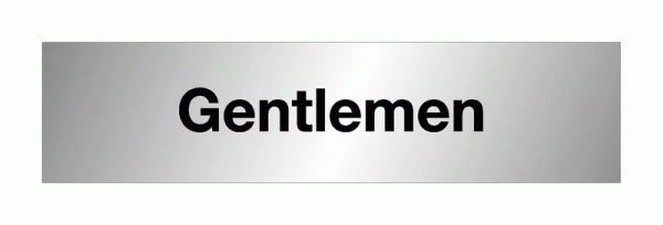 Gentlemen Aluminium Door Signs