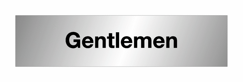 Gentlemen Aluminium Door Signs