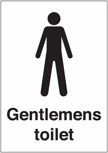 Gentlemens Toilet Sign