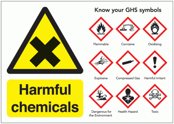 Harmful Chemicals Guidance Safety Signs