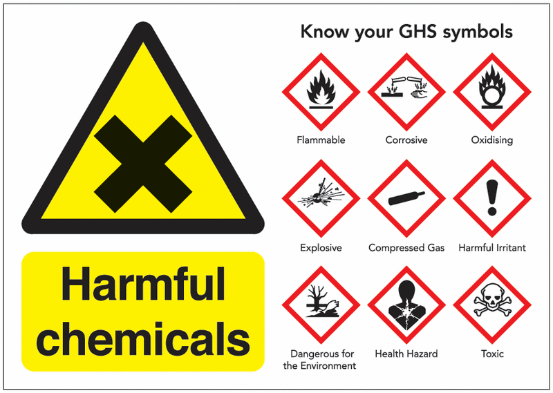 Harmful Chemicals Guidance Safety Signs