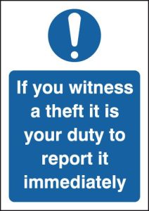 If You Witness A Theft It Is Your Duty… Sign