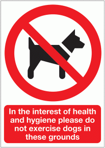In Interest Of Health Hygiene No Dogs Signs
