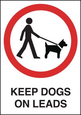 Keep Dogs On Leads Sign