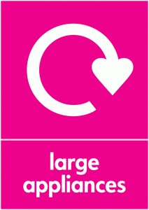 Large Appliances (WRAP Symbol) WRAP Recycling Signs