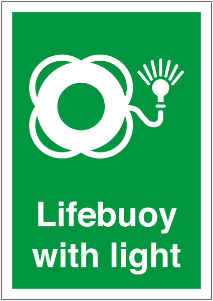 Lifebuoy with Light Sign