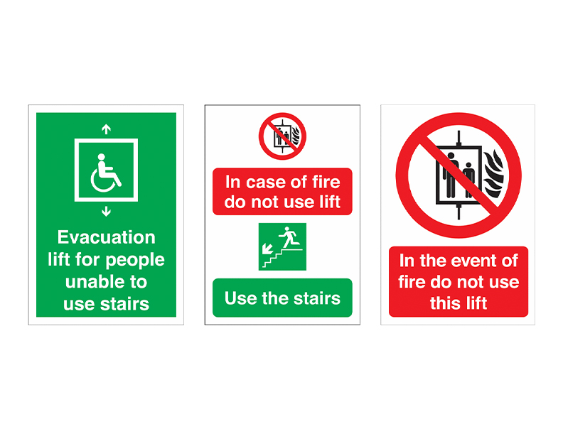 Lift Wayfinding & Safety Signs