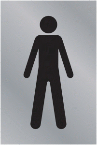 Male (Symbol) Sign – Aluminium & Brass