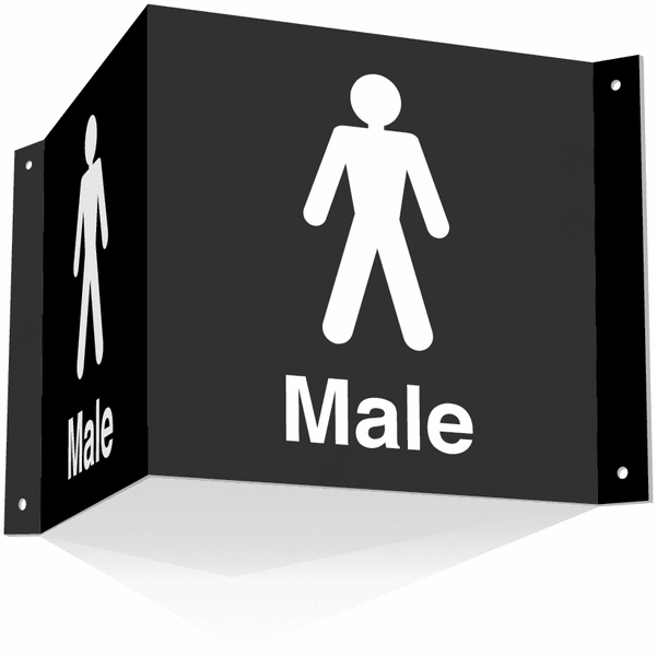Male Toilet Projecting Signs