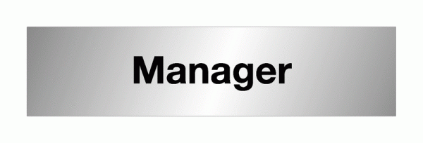 Manager Aluminium Door Signs