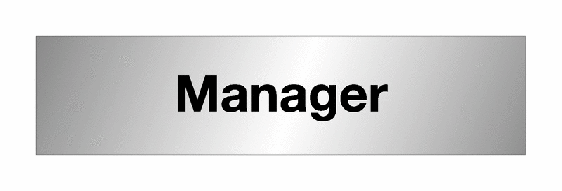 Manager Aluminium Door Signs