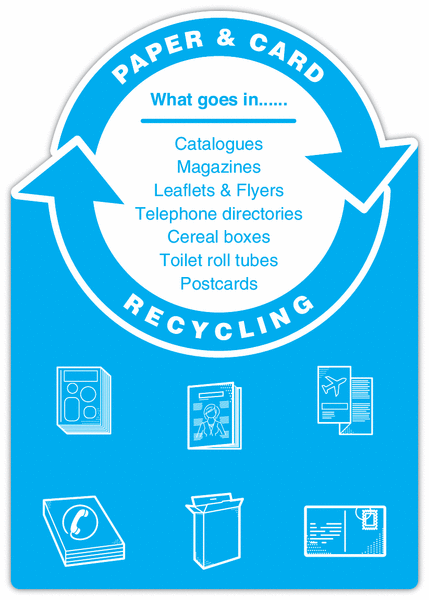 Paper & Card Recycling Signs