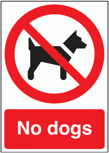 No Dogs Signs