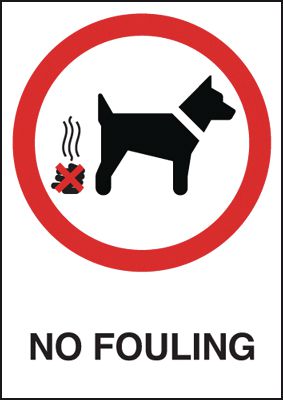 No Fouling Dog Prohibitions Signs