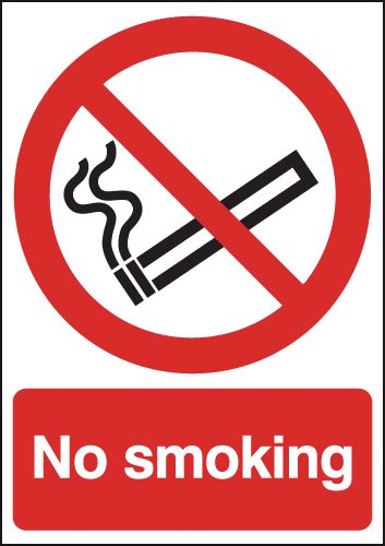 No Smoking – Window Fix Safety Signs