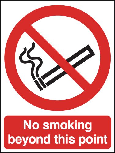 No Smoking Beyond This Point Signs