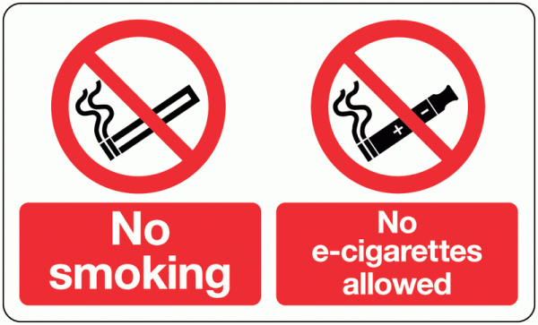 No Smoking/No E-Cigarettes Allowed Multi-Message Signs