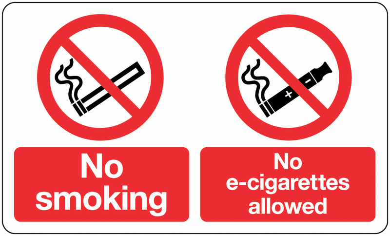 No Smoking/No E-Cigarettes Allowed Multi-Message Signs