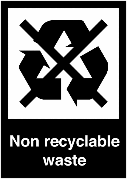 Non Recyclable Waste Signs