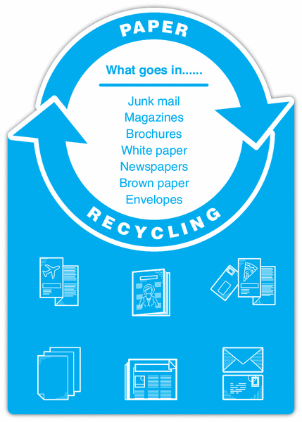 Paper - WRAP Cut-out Recycling Signs