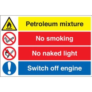 Petroleum Mixture/No Smoking/No Naked Lights Signs