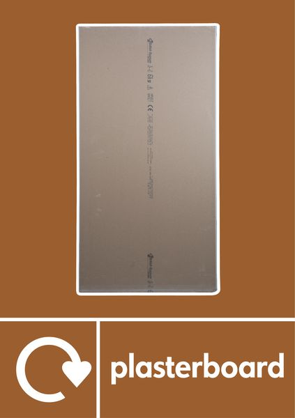 Plasterboard - WRAP Photographic Recycling Signs
