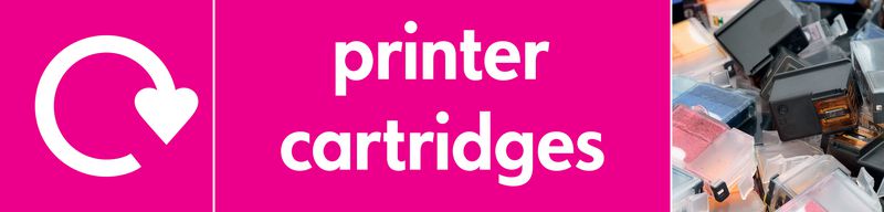 Printer Cartridges WRAP Electrical Recycling Pictorial Signs