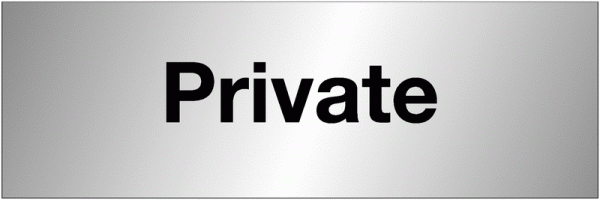 Private Aluminium Door Signs